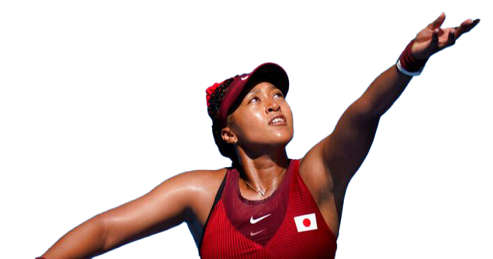 Naomi Osaka Olympic Player Png Photo (white, black, salmon)