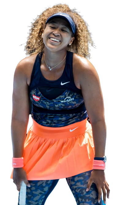 Naomi Osaka Olympic Player Transparent Png (black, salmon)