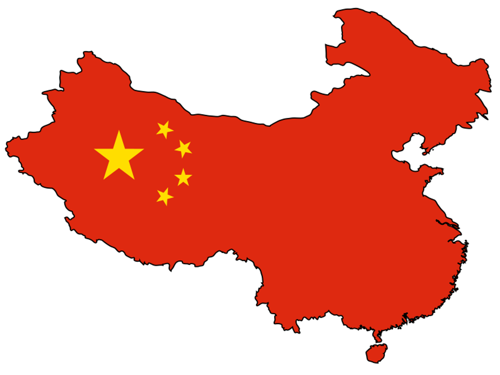 Map China Flag Png Transparent Image (red, gray)