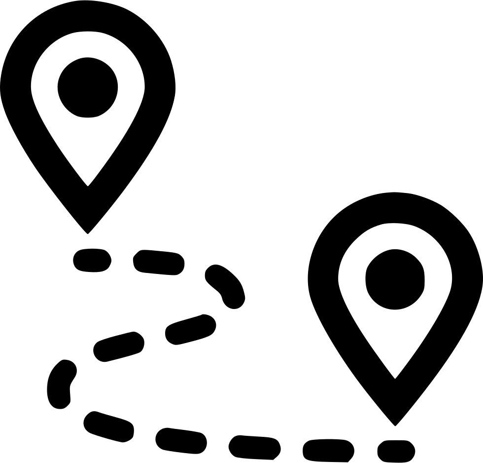 Map Gps Route Png Clipart (black, white)