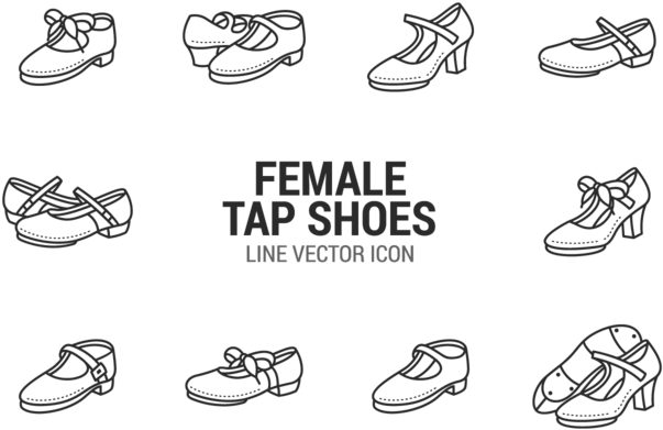 Tap Shoes Png Image File (black)