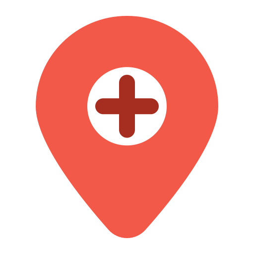 Map Navigation Pin Maps Pointer Clinic Placeholder Location Hospital Icon Free Png Icon Download (maroon, chocolate, black, salmon)