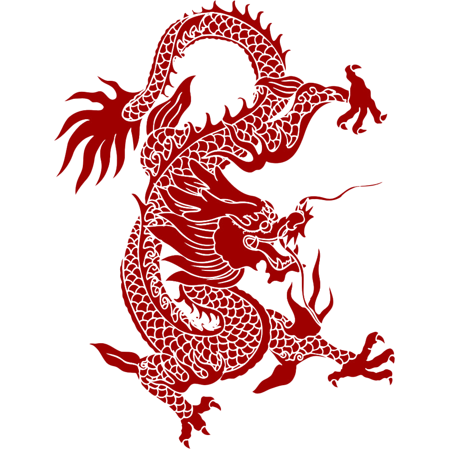 Japan Dragon Png (maroon, white)