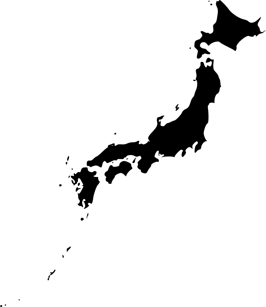 Japan Map Png Image (black, lavender, white)