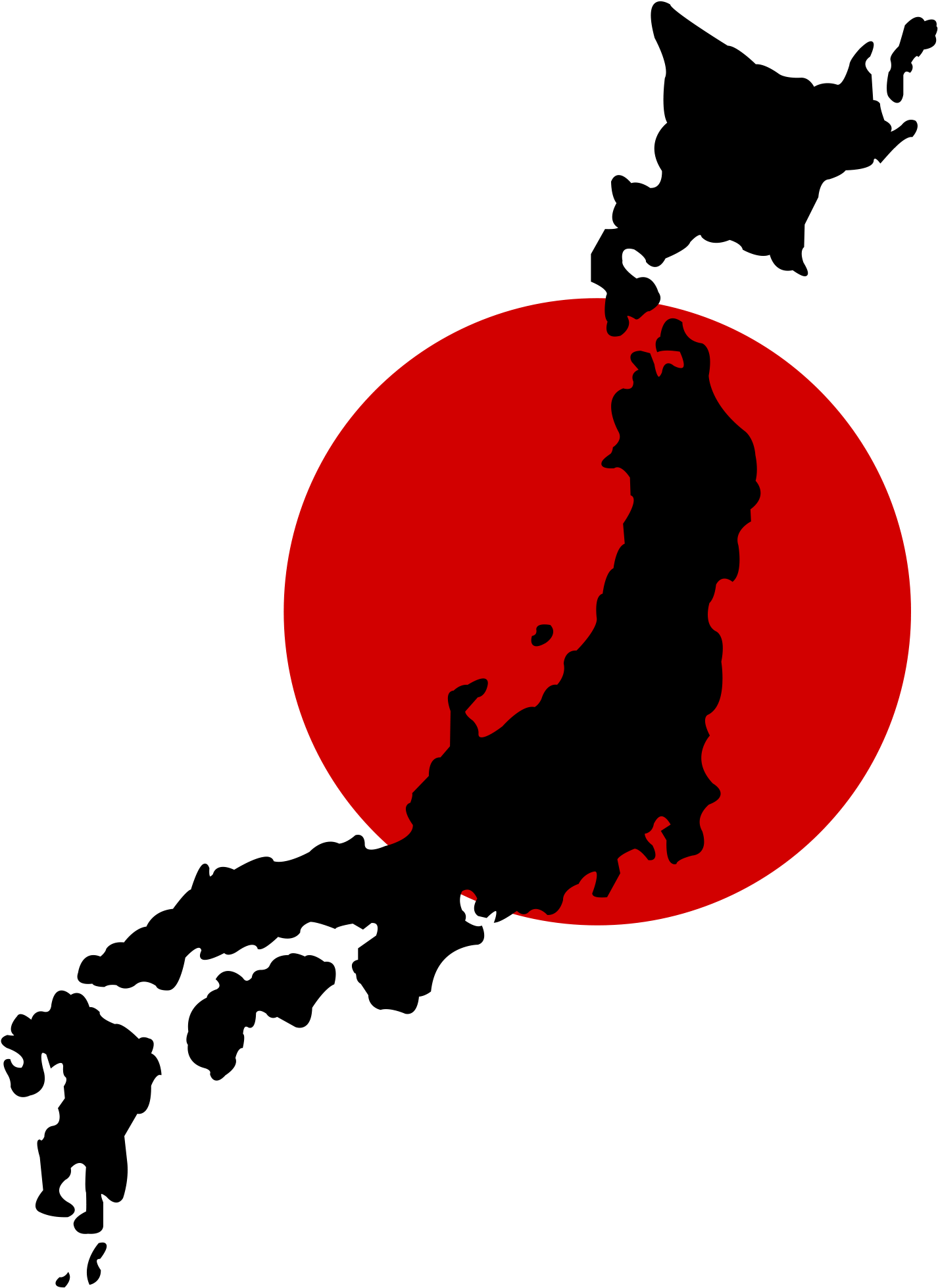 Japan Png Clipart (black, red)