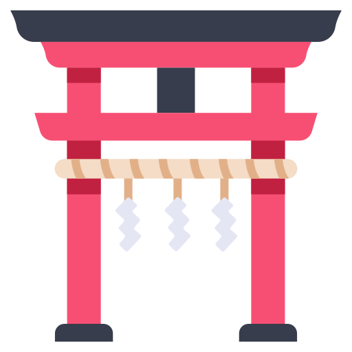 Japan Shrine Japanese Gate Architecture Building Landmark Icon Free Nobackground Png Icon Download (salmon, black, indigo)