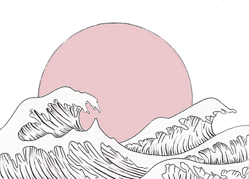 Japanese Art Png Hd Isolated (white, pink, black)