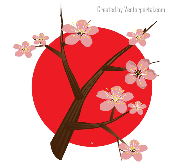 Japanese Designs Png File (red, white)