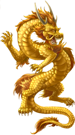 Japanese Dragon Png File (olive, black)