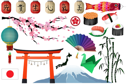 Japanese Elements Png Pic (black, gray)