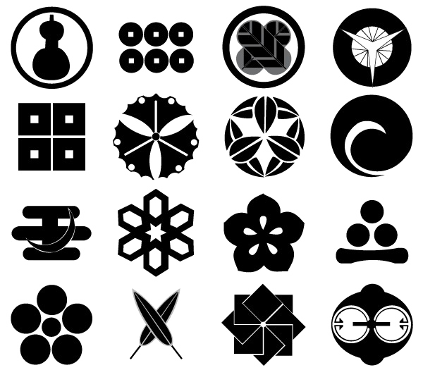 Japanese Elements Png Picture (black, white)