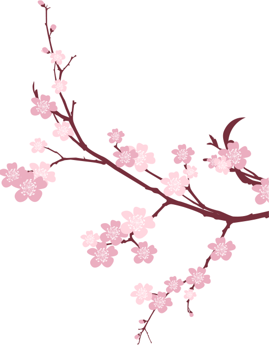 Japanese Flowering Cherry Png Picture (black, pink, beige, maroon)