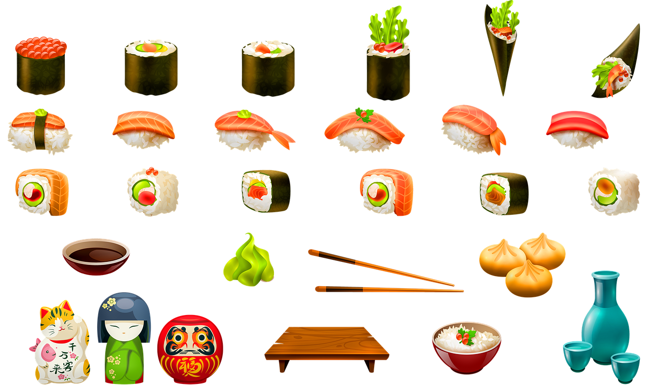 Japanese Food Png Clipart (black)