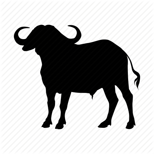 Cape Buffalo Png Transparent Image (black, indigo)