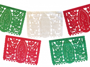 Papel Picado Transparent 300X225 (beige, black, pink, silver)