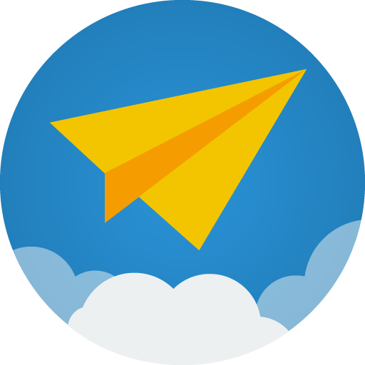 Paper Plane Free Png Icon Download (black, lavender, orange, teal, gold)