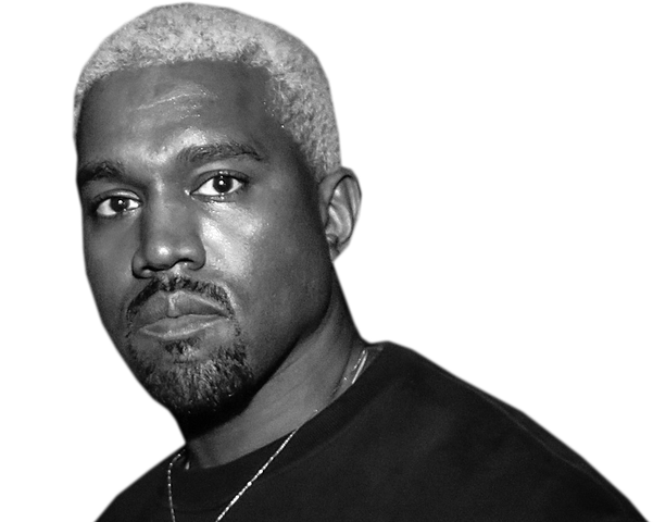 Rapper Kanye West Png File (black)