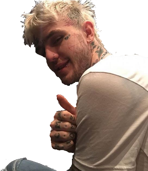 Rapper Lil Peep Png Image (gray, black, white)