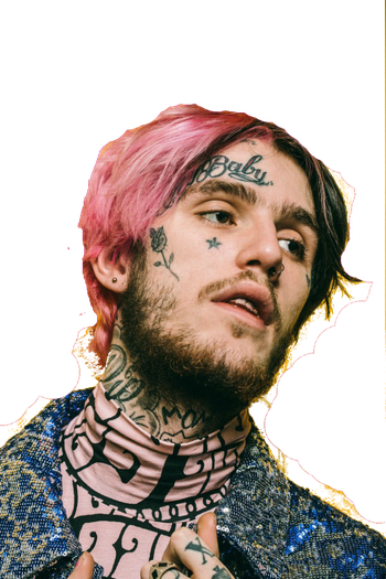 Rapper Lil Peep Png Pic (black, olive)