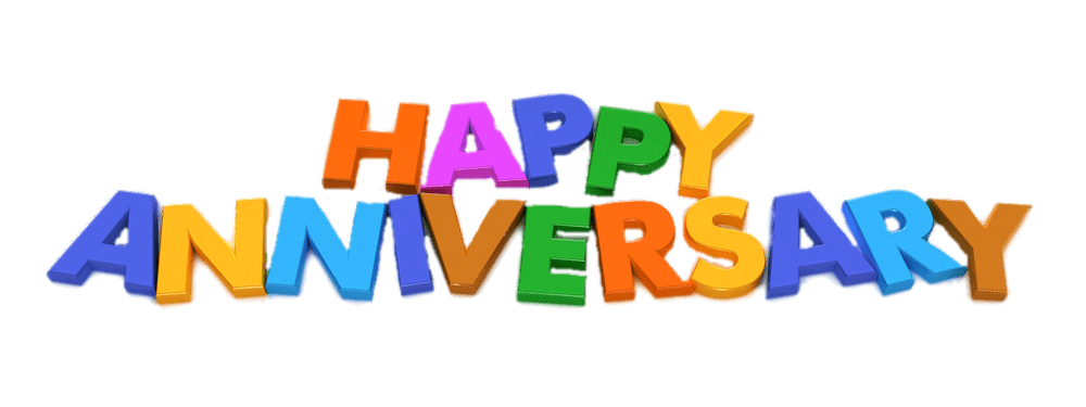 Happy Anniversary Png Clipart (gray, orange)