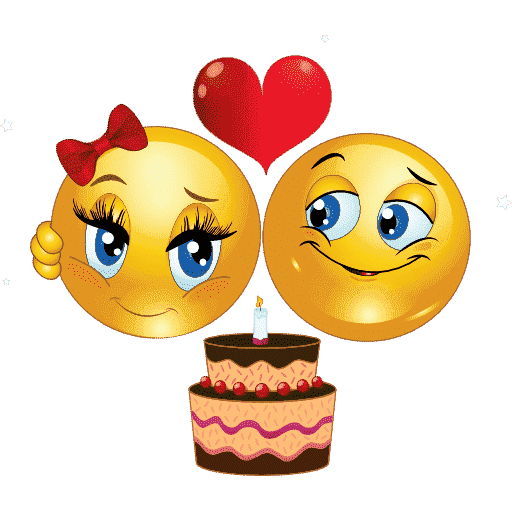 Happy Birthday Emoji Png Pic (orange, chocolate, red, gray, black)