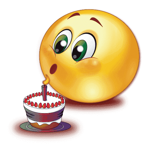 Happy Birthday Emoji Png Transparent Image (orange, beige, white, gray, maroon)