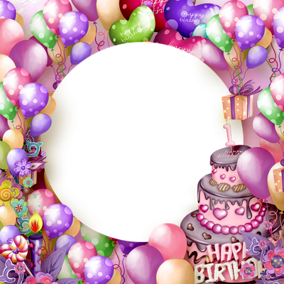 Happy Birthday Frame Png Hd (black, olive, white)