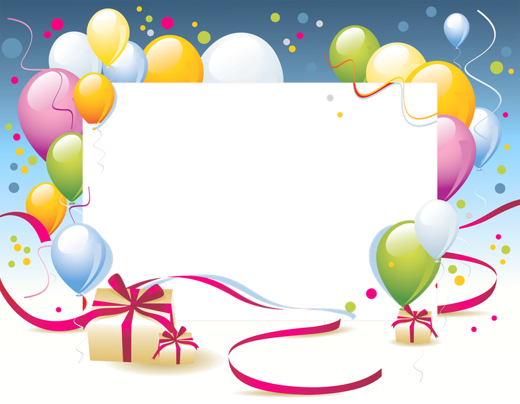 Happy Birthday Frame Png Pic (teal, black, beige, white)