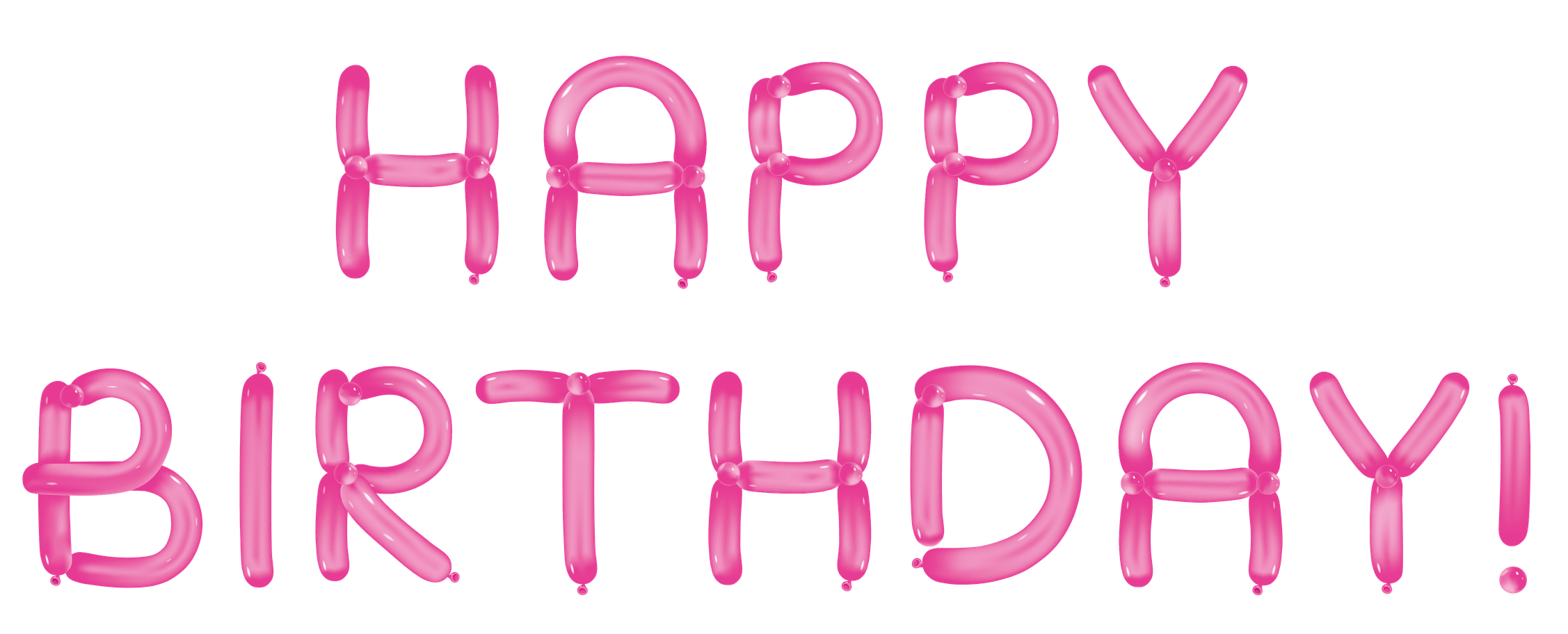 Happy Birthday Pink Text Transparent Png (black, violet, plum)