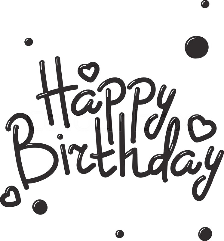 Happy Birthday Text Png Image (black, lavender, white)