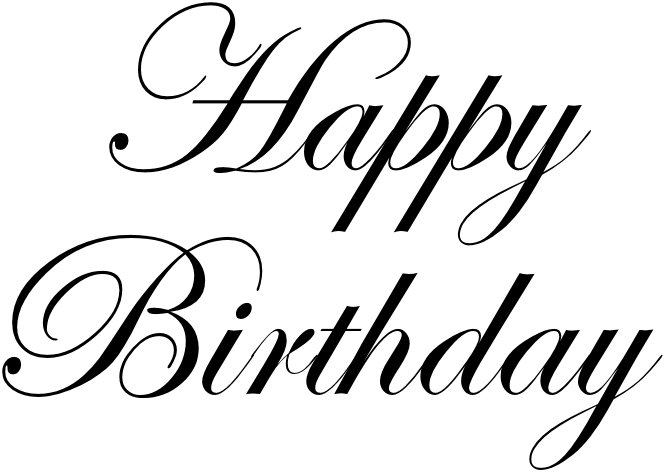 Happy Birthday Text Png Pic (black, gray)