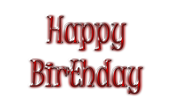 Happy Birthday Text Transparent Png (black, maroon)