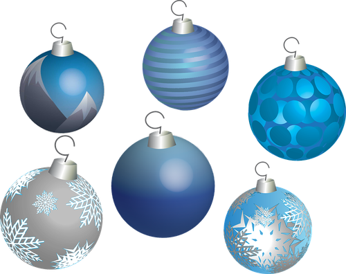 Happy Christmas Holiday Transparent Background (teal, silver, black, gray, white)