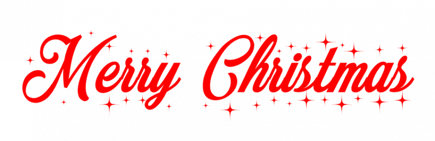 Happy Christmas Text Png Transparent Picture (black, red)