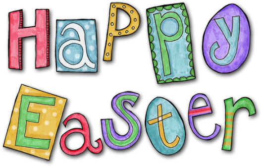 Happy Easter No Background (black, salmon, silver)