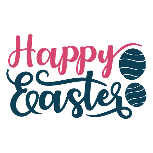 Happy Easter Png Background (teal, black, salmon, navy)