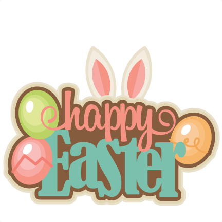 Happy Easter Png Clipart (salmon, olive, silver, pink, white)