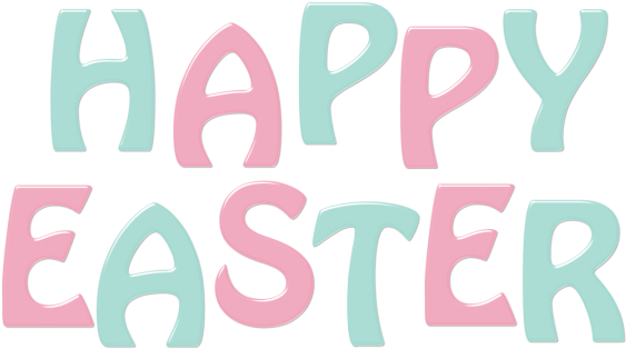 Happy Easter Png Photo (mint, black, pink)