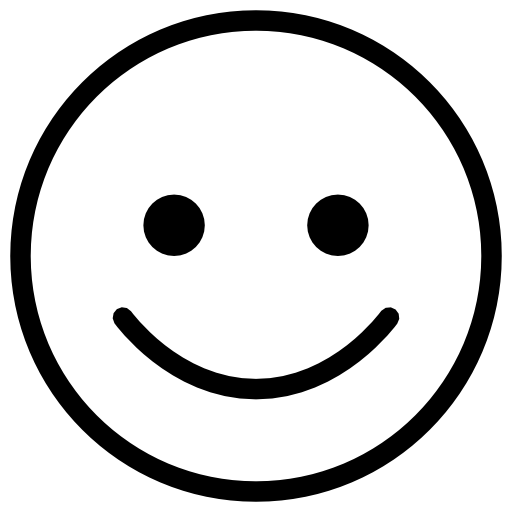 Happy Face Clipart Png (black, lavender, white)