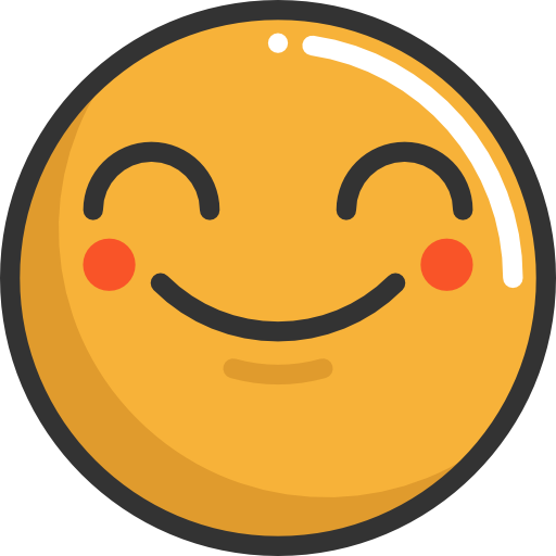 Happy Face Emoji Png (black, white, chocolate, orange)