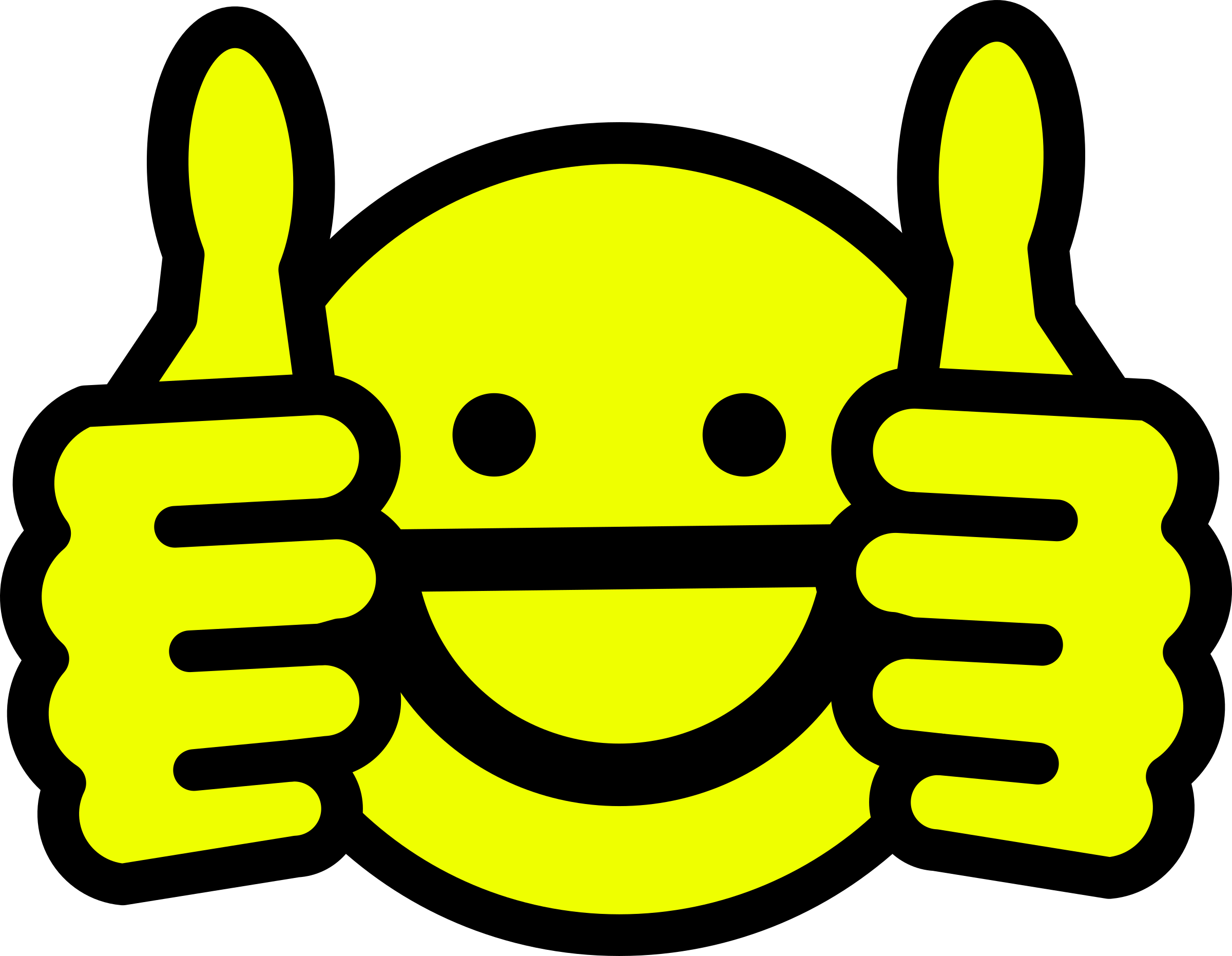 Happy Face Png Hd (black, yellow)