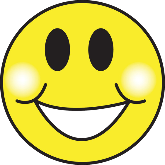 Happy Face Png Image (black, yellow)