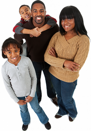 Happy Family Png Isolated Clipart (black)