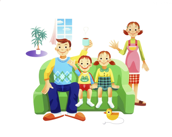 Happy Family Vector Png Photos (black, olive, mint, navy)