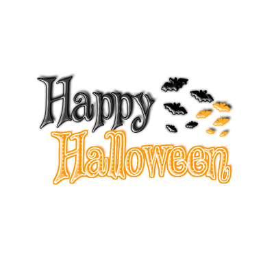 Happy Halloween Png Clipart (black, salmon, maroon)