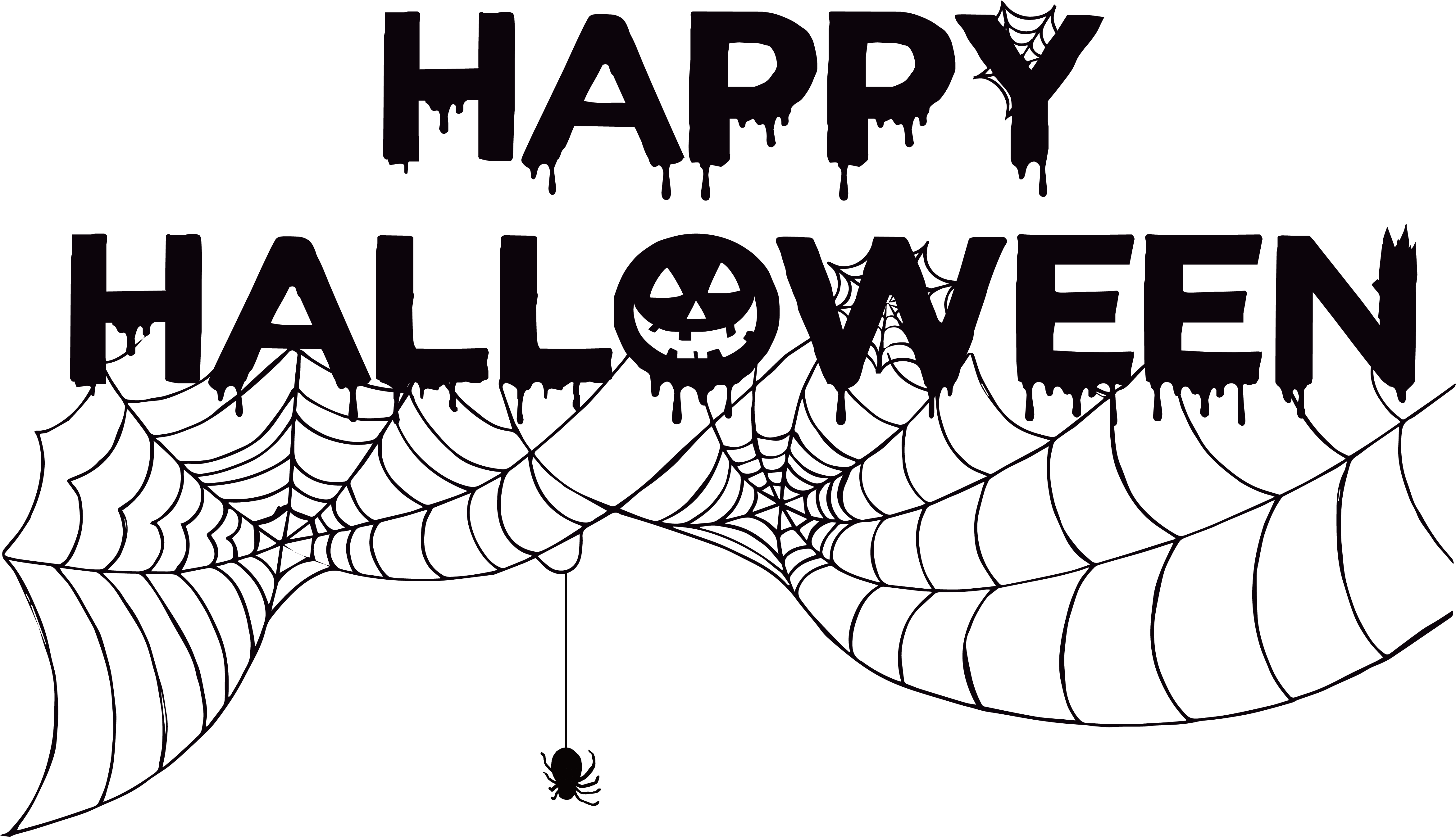 Happy Halloween Png Image File (black, lavender, white)