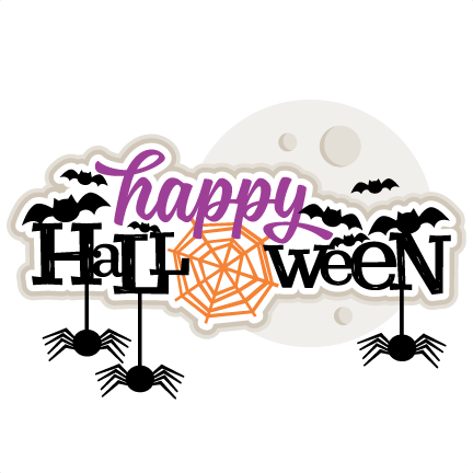 Happy Halloween Png (beige, black, white, silver)