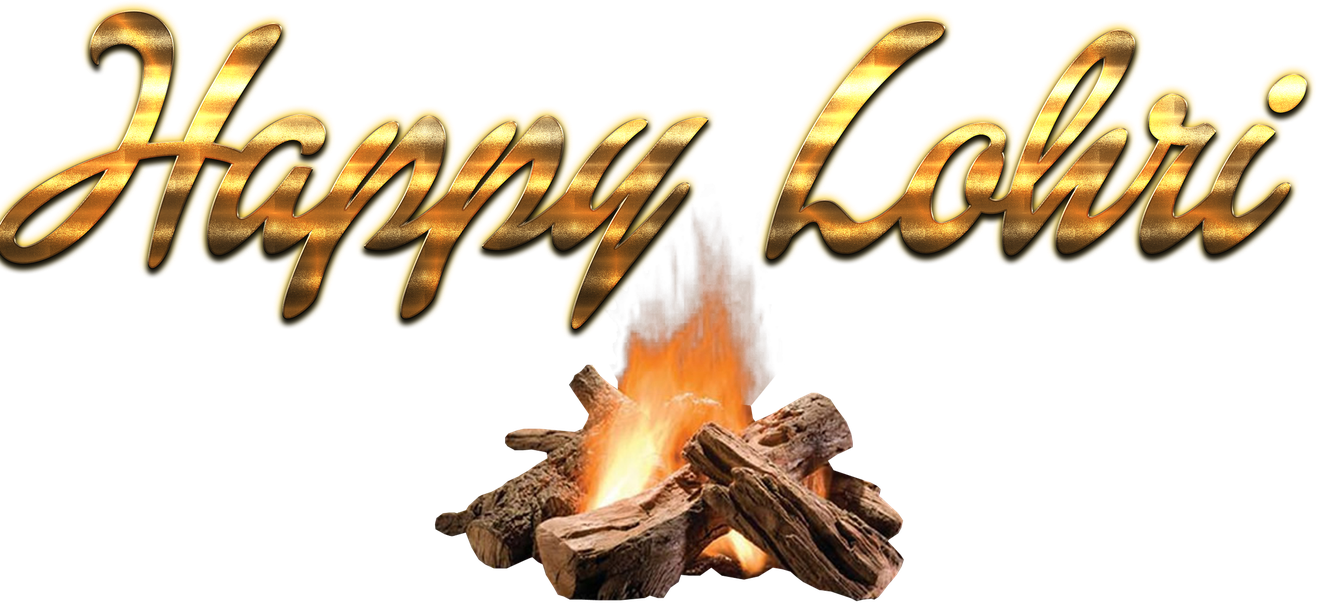 Happy Lohri Punjabi Font Png Photos (black)