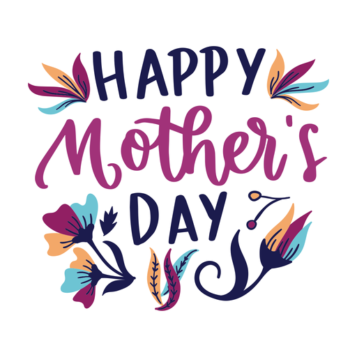 Happy Mothers Day Text Png Download Image (purple, black, navy, white)