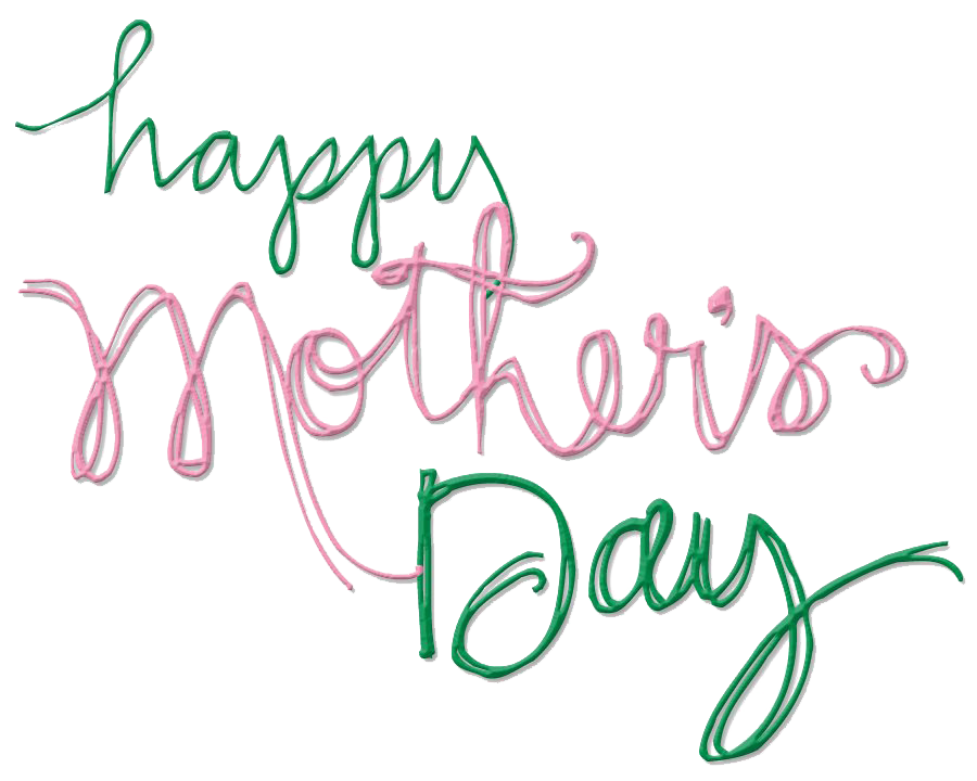 Happy Mothers Day Text Png Image (white)